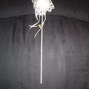 Vintage 1988 Small Stuffed Bunny Head Magic Wand